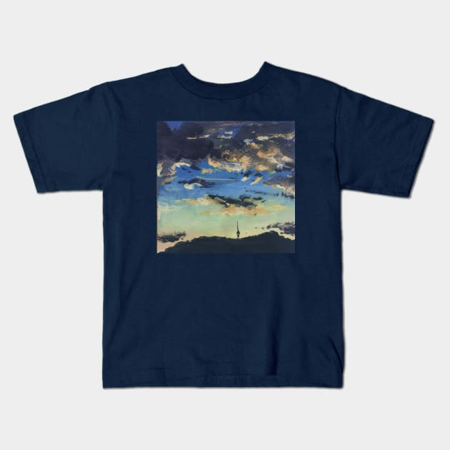 clouds Kids T-Shirt by parkinart